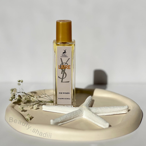 ادکلن زنانه الحمبرا مدل ایو سن لورن لیبر حجم 35 میلی لیتر