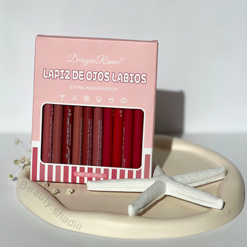 پک مداد لب۱۲ عددی پیچی دراگون رانی Dragon Ranee مدل waterproof